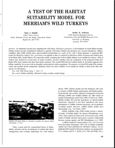 A TEST OF THE HABITAT SUITABILITY MODEL FOR MERRIAM’S WILD TURKEYS