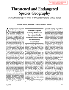 A Threatened and Endangered Species Geography