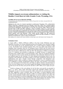 Wildfire impacts on stream sedimentation: re-visiting the