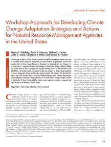 Workshop Approach for Developing Climate Change Adaptation Strategies and Actions