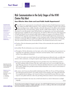 S Risk Communication in the Early Stages of the H1N1