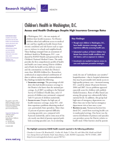 I Children’s Health in Washington, D.C.
