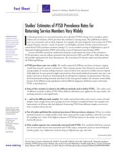 I Studies’ Estimates of PTSD Prevalence Rates for