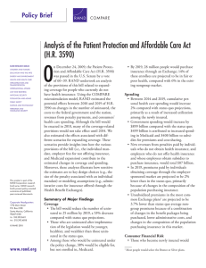 O Analysis of the Patient Protection and Affordable Care Act (H.R. 3590)