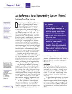 D Are Performance-Based Accountability Systems Effective?