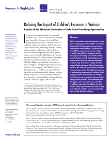 I Reducing the Impact of Children’s Exposure to Violence