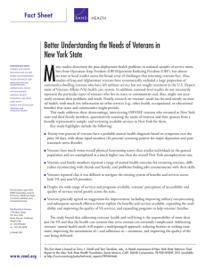 M Better Understanding the Needs of Veterans in New York State Fact sheet
