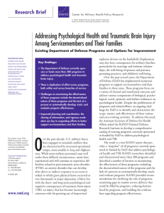 Addressing Psychological Health and Traumatic Brain Injury