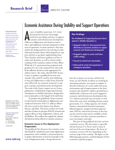 A Economic Assistance During Stability and Support Operations