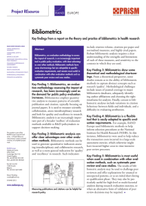 Bibliometrics Project REsource