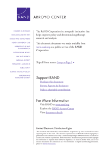 The RAND Corporation is a nonprofit institution that research and analysis.