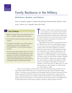 Family Resilience in the Military Definitions, Models, and Policies