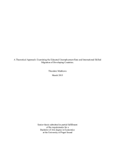 A Theoretical Approach: Examining the Educated Unemployment Rate and International... Migration of Developing Countries.