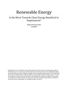 Renewable Energy Is the Move Towards Clean Energy Beneficial to Employment?