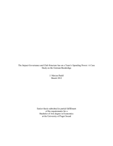 The Impact Governance and Club Structure has on a Team’s... Study on the German Bundesliga