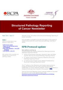 Structured Pathology Reporting of Cancer Newsletter