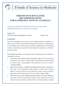 Friends of Science in Medicine  FRIENDS OF SCIENCE (FSM) RECOMMENDATIONS