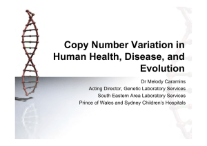 Copy Number Variation in Human Health, Disease, and Evolution