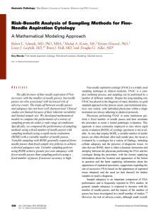 Risk-Benefit Analysis of Sampling Methods for Fine- Needle Aspiration Cytology