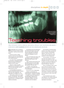 Teething troubles disciplines in depth