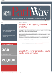 Welcome to the February edition of ePathWay In This Issue