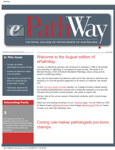 Welcome to the August edition of ePathWay In This Issue