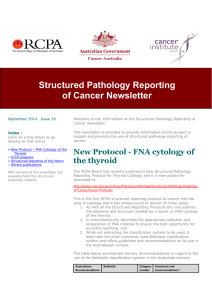 Structured Pathology Reporting of Cancer Newsletter