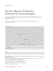 On-Site Adequacy Evaluations Performed by Cytotechnologists Aspiration Biopsies