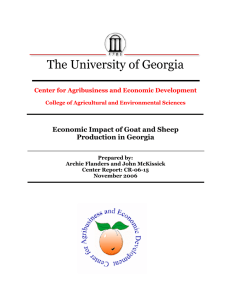 The University of Georgia  Economic Impact of Goat and Sheep