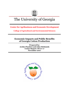 The University of Georgia  Economic Impacts and Public Benefits