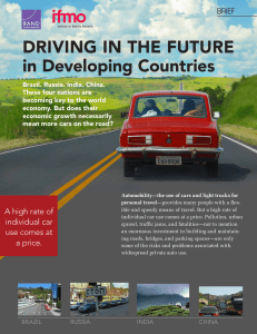 Driving in the Future in Developing Countries BRIEF