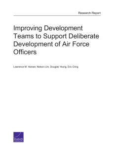 Improving Development Teams to Support Deliberate Development of Air Force Officers