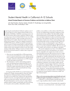 Student Mental Health in California’s K–12 Schools