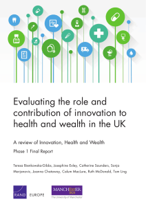 Evaluating the role and contribution of innovation to