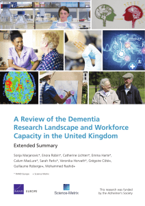 A Review of the Dementia Research Landscape and Workforce Extended Summary