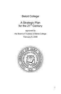 Beloit College  A Strategic Plan for the 21