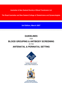 Australian &amp; New Zealand Society of Blood Transfusion Ltd
