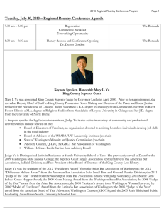 Tuesday, July 30, 2013 – Regional Reentry Conference Agenda