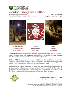 Gordon Snelgrove Gallery Jordan Berry Katlynn Brett