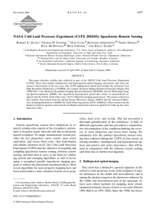 NASA Cold Land Processes Experiment (CLPX 2002/03): Spaceborne Remote Sensing R