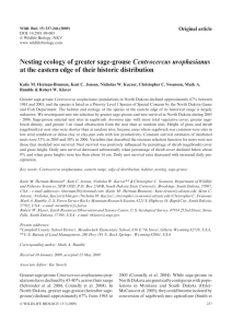 Nesting ecology of greater sage-grouse Centrocercus urophasianus