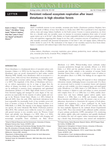 Persistent reduced ecosystem respiration after insect disturbance in high elevation forests