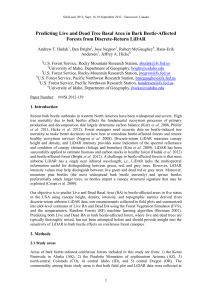 Predicting Live and Dead Tree Basal Area in Bark Beetle-Affected