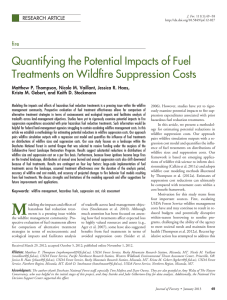 Quantifying the Potential Impacts of Fuel Treatments on Wildfire Suppression Costs fire
