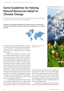 Some Guidelines for Helping Natural Resources Adapt to Climate Change