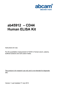 ab45912  – CD44 Human ELISA Kit