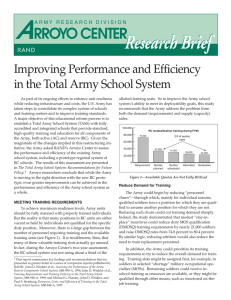 A Research Brief RROYO CENTER Improving Performance and Efficiency