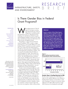 W Is There Gender Bias in Federal Grant Programs?