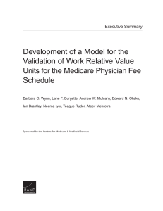 Development of a Model for the Validation of Work Relative Value