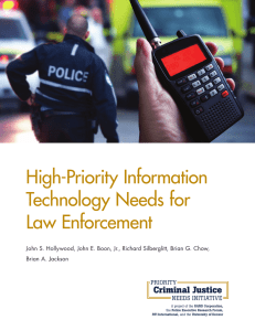 High-Priority Information Technology Needs for Law Enforcement Criminal Justice